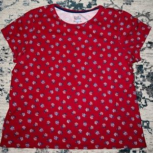 Red Floral Shirt